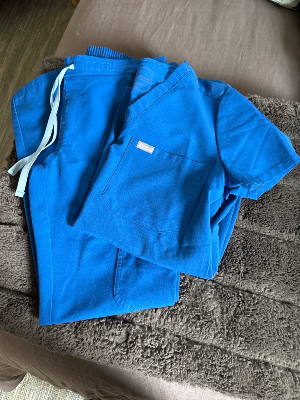 Figs Women's Scrub Set in Bright Blue